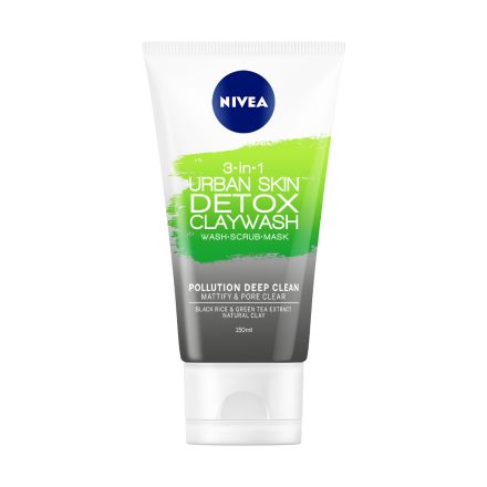 NIVEA URBAN DETOX Измиващ гел за лице с глина, 150 мл.