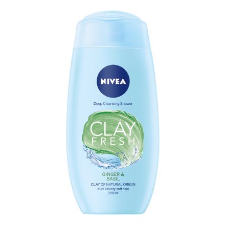 NIVEA CLAY FRESH Душ гел  Джинджифил & Босилек, 250 мл.