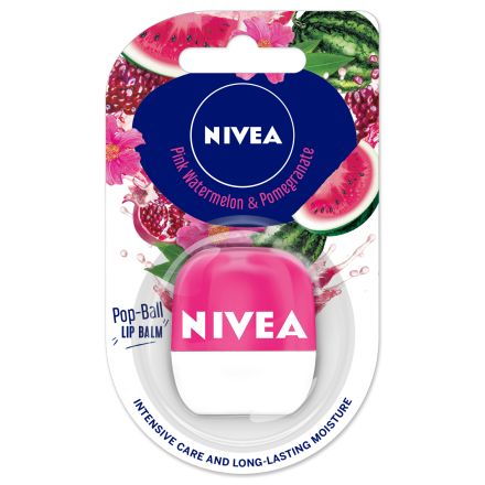 NIVEA POP BALL Балсам за устни диня и нар, 7 гр.