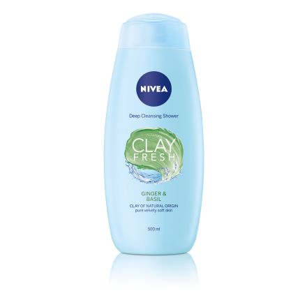 NIVEA CLAY FRESH Душ гел джинджифил и босилек, 500 мл.