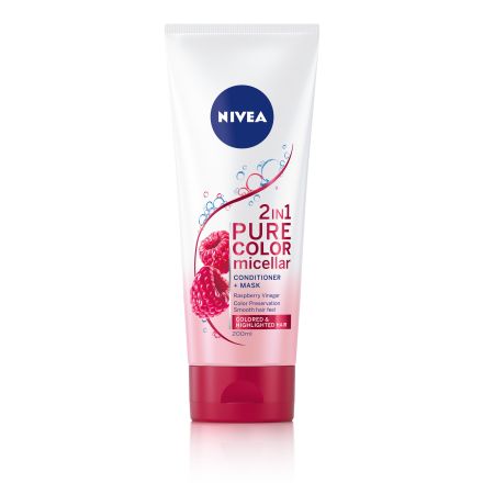 NIVEA PURE COLOR Мицеларен балсам и маска 2в1 за боядисана коса, 200 мл.