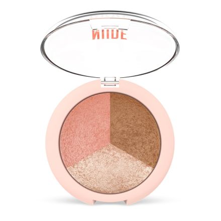 GOLDEN ROSE NUDE LOOK Печена Трио пудра, 19.5 гр.