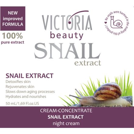 VICTORIA BEAUTY SNAIL EXTRACT Крем за лице нощен, 50 мл 