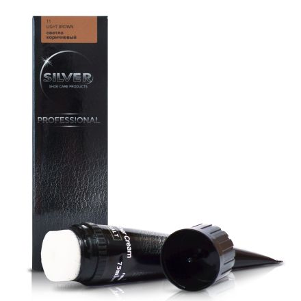 SILVER Крем боя за обувки светло кафява, 75 мл. с тампон
