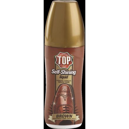 TOP VELOX - течна полираща боя за обувки КАФЯВА, 75 мл.