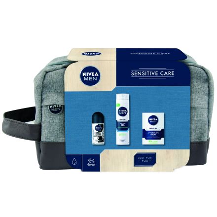 NIVEA MEN XMAS'19 PERSONAL CARE SENSITIVE CARE Подаръчен комплек 3 часи +несесер