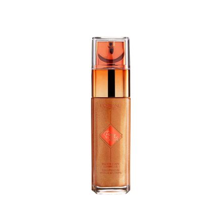 L'OREAL PARIS XMAS GLITTER BODY PUMP Хайлайтър за лице и тяло №01 golden ni, 1бр.