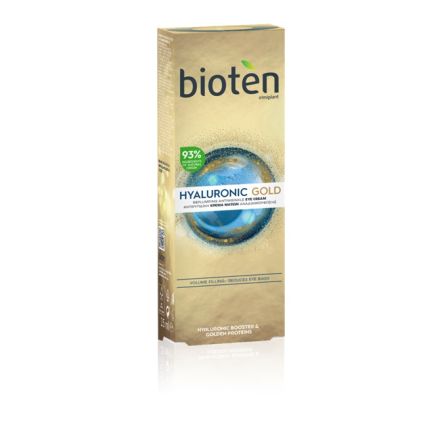 BIOTEN HYALURONIC GOLD Уплътняващ околоочен крем против бръчки, 15мл