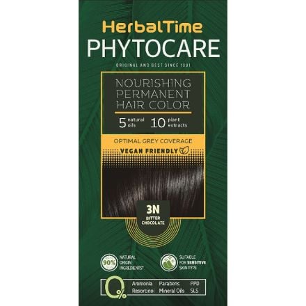 HERBAL TIME PHYTOCARE Боя за коса 3N Bitter chocolate, 124,5 мл.