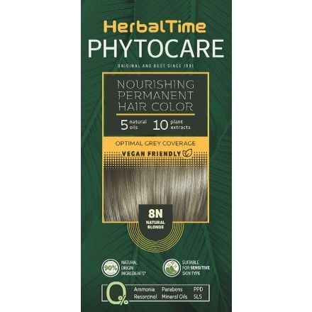 HERBAL TIME PHYTOCARE Боя за коса 8N Natural blonde, 124,5 мл.