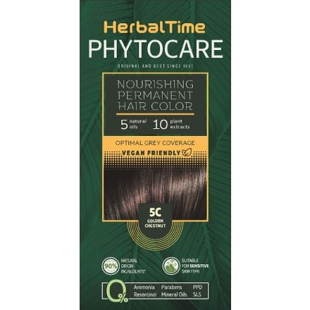 HERBAL TIME PHYTOCARE Боя за коса 5C Golden chestnut, 124,5 мл. 