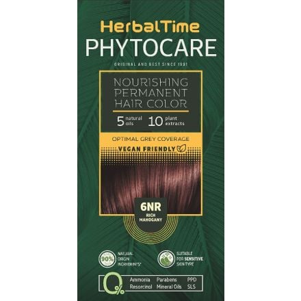 HERBAL TIME PHYTOCARE Боя за коса 6NR Rich mahogany, 124,5 мл.