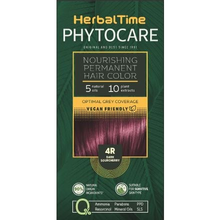 HERBAL TIME PHYTOCARE Боя за коса 4R Dark sourcherry, 124,5 мл.