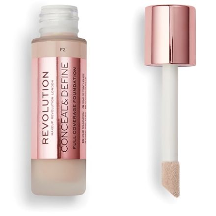 REVOLUTION CONCEAL&DEFINE FULL COVERAGE  Фон дьо тен F2, 23мл.