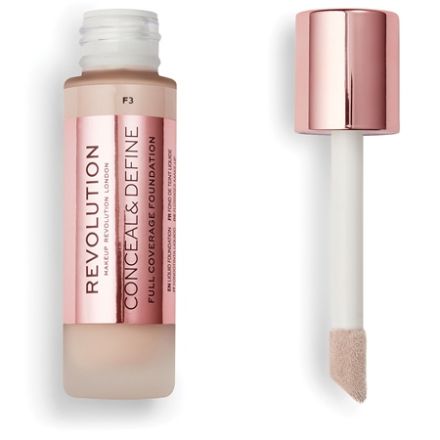 REVOLUTION CONCEAL&DEFINE FULL COVERAGE  Фон дьо тен F3, 23мл.