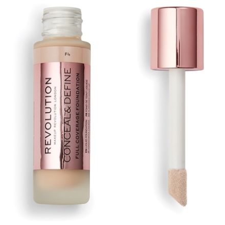 REVOLUTION CONCEAL&DEFINE FULL COVERAGE  Фон дьо тен F4, 23мл.