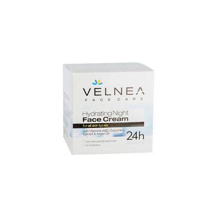 VELNEA FACE CARE Хидратиращ нощен крем за всеки тип кожа, 50 мл.