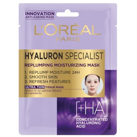 L'OREAL PARIS HYALURON SPECIALIST Хартиена маска за лице
