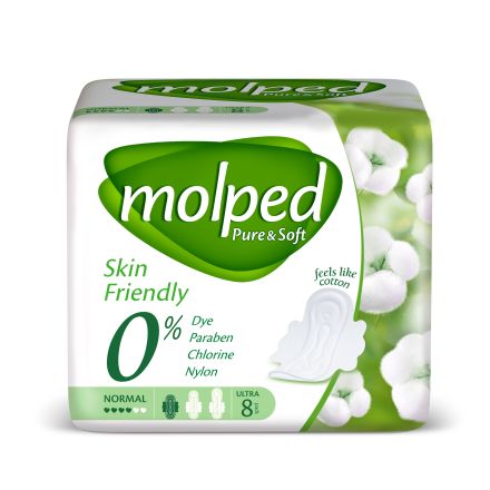 MOLPED PURE&SOFT NORMAL Дамски превръзки, 8 бр.