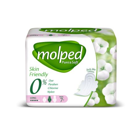MOLPED PURE&SOFT LONG Дамски превръзки, 7 бр.