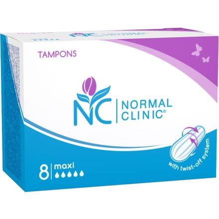 NORMAL CLINIC Дамски интимни тампони макси, 8 бр.