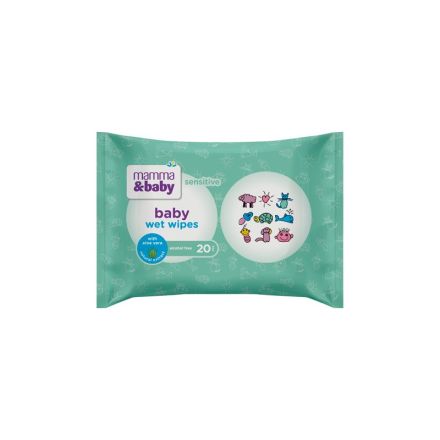MAMMA&BABY Мокри кърпички сензитив, 20 бр 