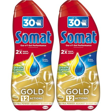 SOMAT GOLD GEL ANTI-GREASE  LEMON Гел за съдомиялна, 2x540 мл.