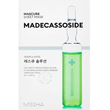 MISSHA MASCURE RESCUE SOLUTION Лист маска за лице, 27 мл.