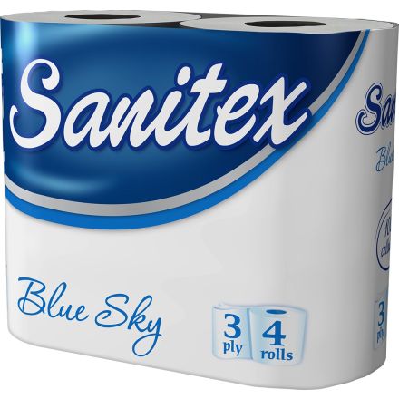 SANITEX Тоалетна хартия Blue Sky, 4 бр.  
