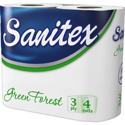 SANITEX Тоалетна хартия Green Forest, 4 бр.