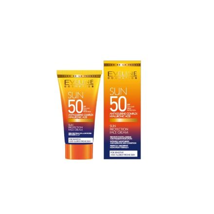 EVELINE Слънцезащитен крем за лице SPF50, 50 мл.