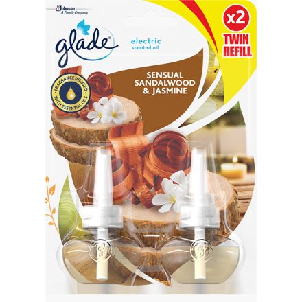 GLADE Електрически пълнител двоен-САНДАЛОВО ДЪРВО 2*20мл
