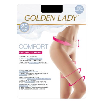 GOLDEN LADY COMFORT Чорапогащи 20DEN черно 4