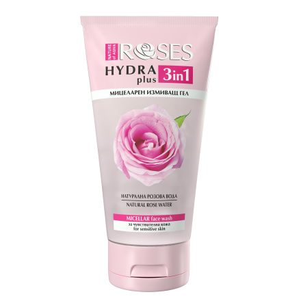 NATURE OF AGIVA HYDRA PLUS 3в1 Мицеларен измиващ гел за чувствителна кожа, 150 мл