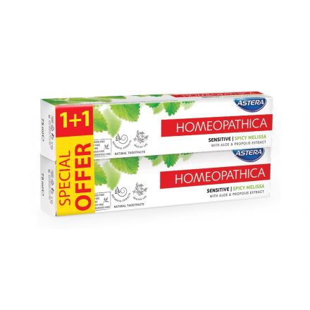 ASTERA HOMEOPATHICA SENSITIVE Паста за зъби, 2Х75мл