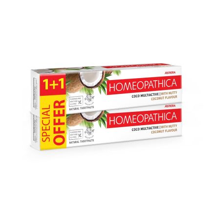 ASTERA HOMEOPATHICA COCO Паста за зъби, 2Х75 мл.