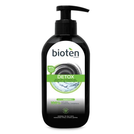 BIOTEN DETOX Почистващ гел за лице CHARCOAL, 150 мл.