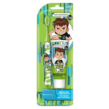 DISNEY BEN 10 Детска четка за зъби + паста за зъби ,25 мл.