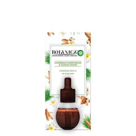 BOTANICA Електрически пълнител Карибски Ветивер и Сандалово дърво, 19мл. BOTANICA Електрически пълнител Карибски Ветивер и Сандалово дърво, 19мл.