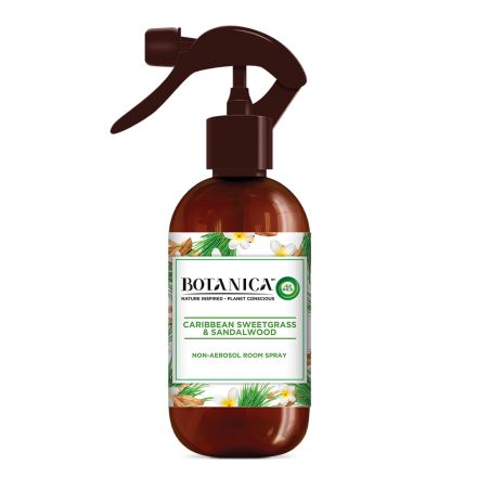 BOTANICA Спрей за стая Карибски Ветивер и Сандалово дърво, 236мл.