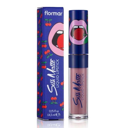 FLORMAR CHERRY SILK MATTE Течно матово червило с аромат на череши №36 Blossom, 1бр.  FLORMAR CHERRY SILK MATTE Течно матово червило с аромат на череши №36 Blossom, 1бр.