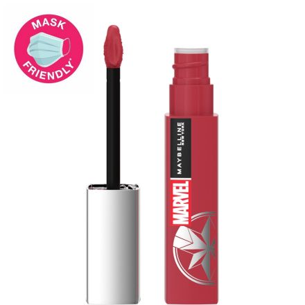 MAYBELLINE NEW YORK MARVEL SUPERSTAY MATTE INK Дълготрайно матово течно червило №80 Ruler, 1бр. MAYBELLINE NEW YORK MARVEL SUPERSTAY MATTE INK Дълготрайно матово течно червило №80 Ruler, 1бр.