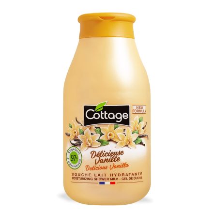 COTTAGE DELIS.VANILLA 97% Натурален крем душ гел за тяло, 250мл.