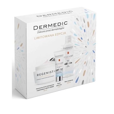DERMEDIC REGENIST Подаръчен комплект Възстановяващ дневен крем ARS5, 50 мл + Околоочен крем, 7 мл + Мицеларна вода, 100 мл 