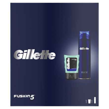 GILLETTE FUSION ULTRA SENS Подаръчен комплект Гел за бръснене 200мл + Афтършейв 75мл