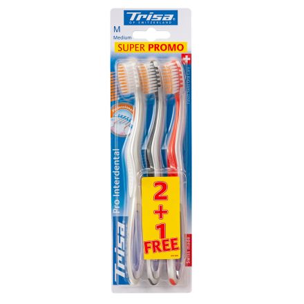 TRISA PRO INTERDENTAL Medium четка за зъби, 3 бр.
