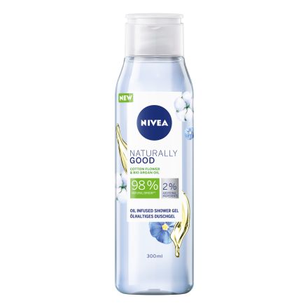 NIVEA NATURALLY GOOD COTTON & BIO ESSENTIAL OIL Душ-гел,300 мл.