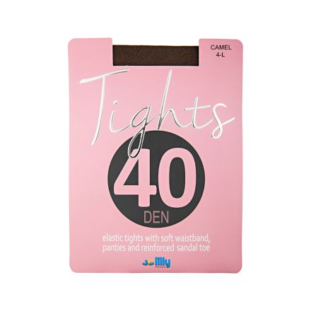LILLY ЧОРАПОГАЩИ 40 DEN КАМЕЛ Р-Р 4
