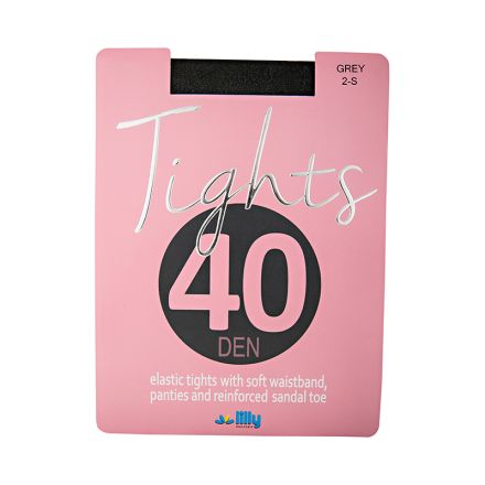 LILLY ЧОРАПОГАЩИ 40 DEN СИВИ Р-Р 2