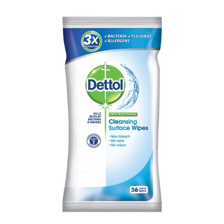 DETTOL ORIGINAL Кърпички за дезинфекция на повърхности 36бр.